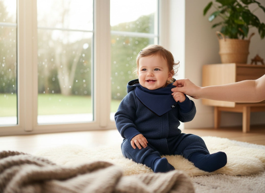 Blue/Navy boiled wool overall - AnnaKarinna
