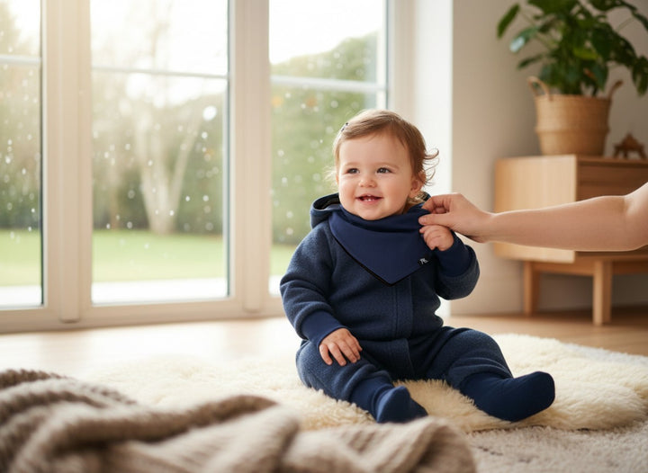 Blue/Navy boiled wool overall - AnnaKarinna