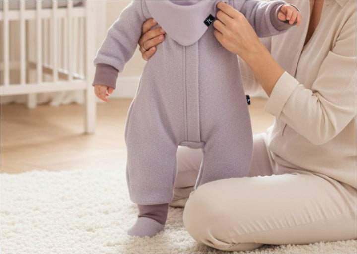 Lila boiled wool overall - AnnaKarinna