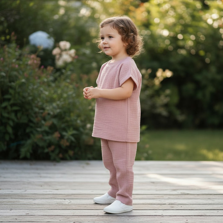 Muslin Summer Pants - Pink 4 - 6 Years