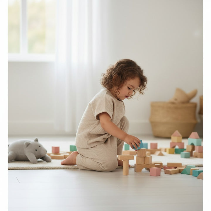 Muslin Summer Pants - Beige 1 - 3 Years