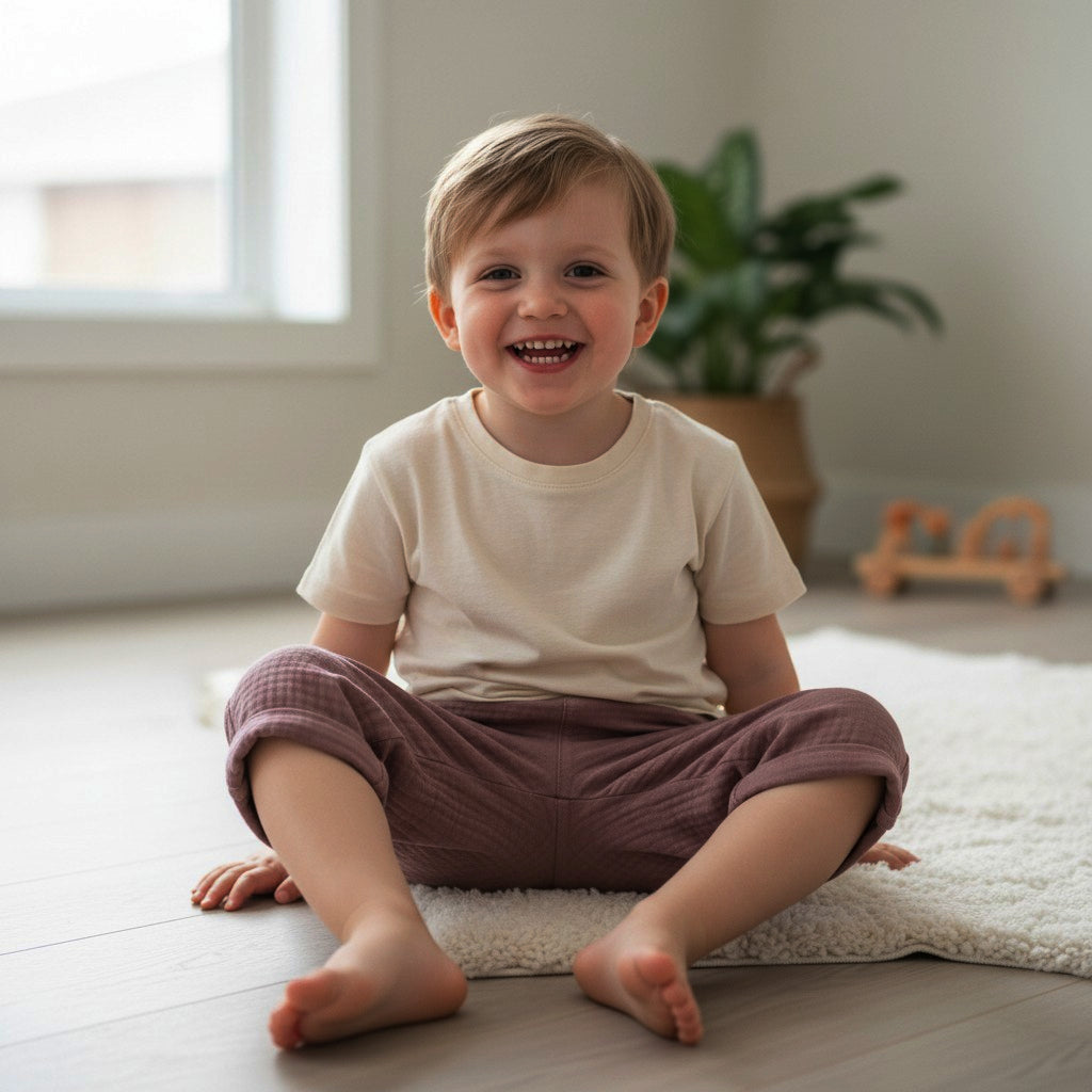 Muslin Summer Pants - Old Mauve 4 - 6 Years