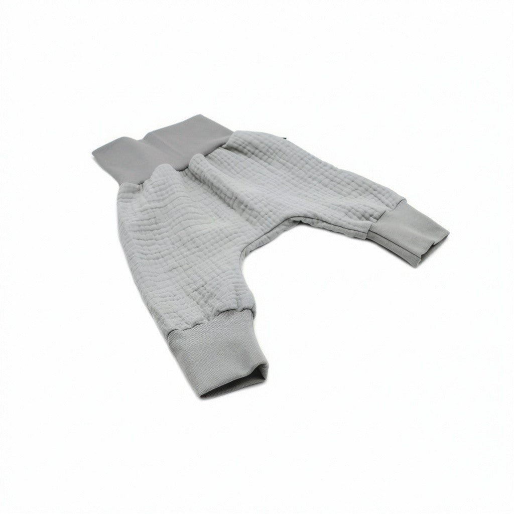 Muslin Baggy Pants - Gray NB