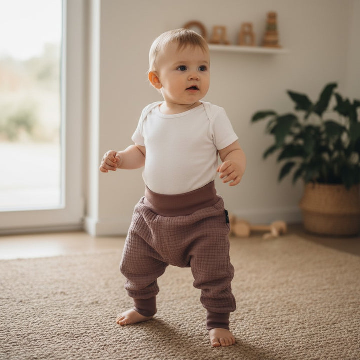 Muslin Baggy Pants - Old Mauve NB