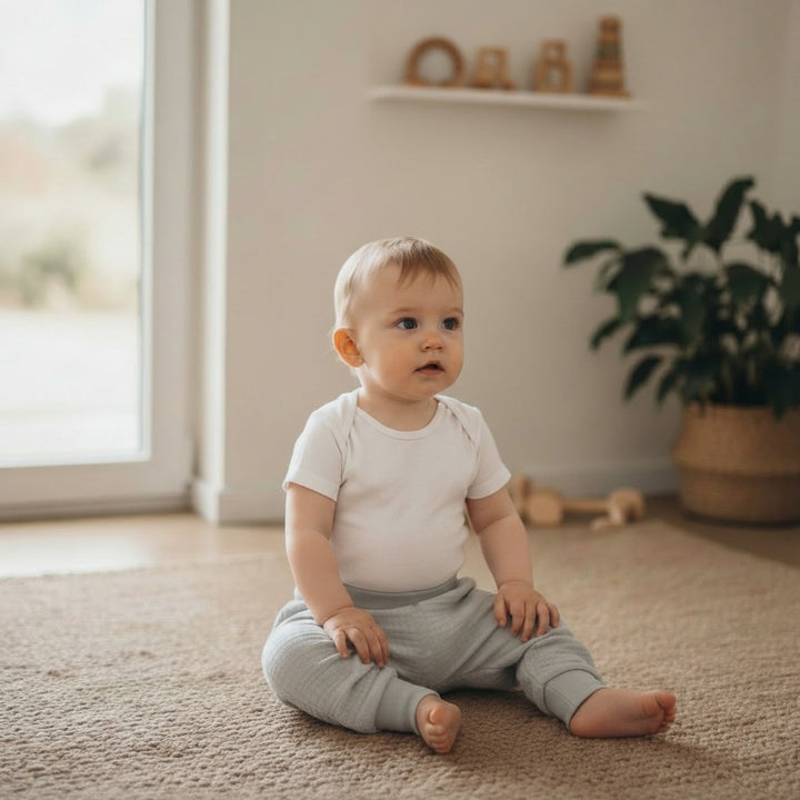 Muslin Baggy Pants - Gray NB