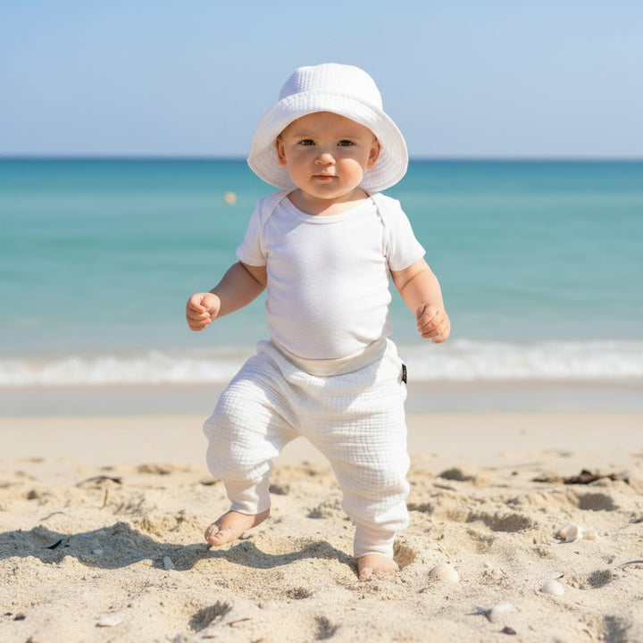 Muslin Baggy Pants - White NB