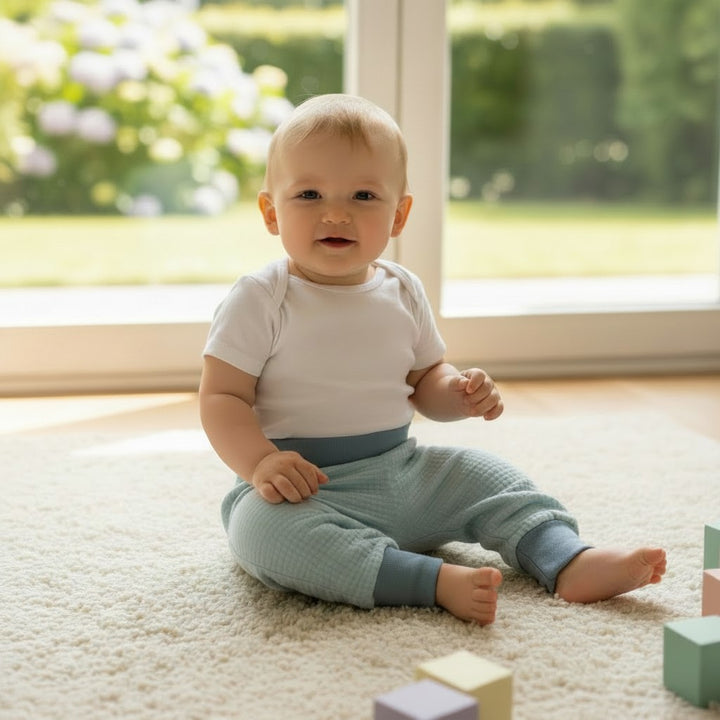 Muslin Baggy Pants - Sea Green NB