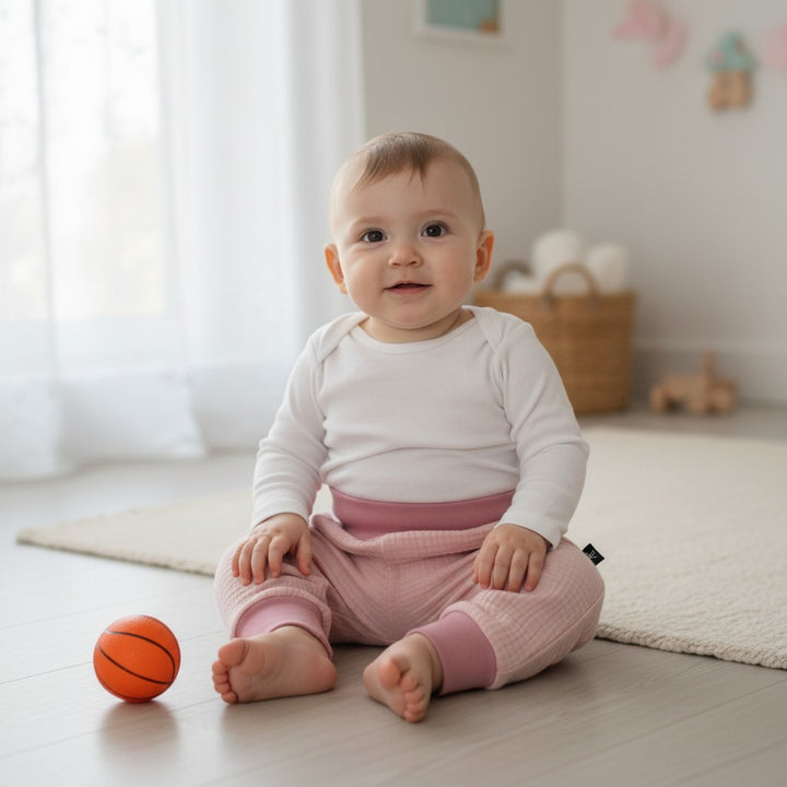 Muslin Baggy Pants - Pink NB