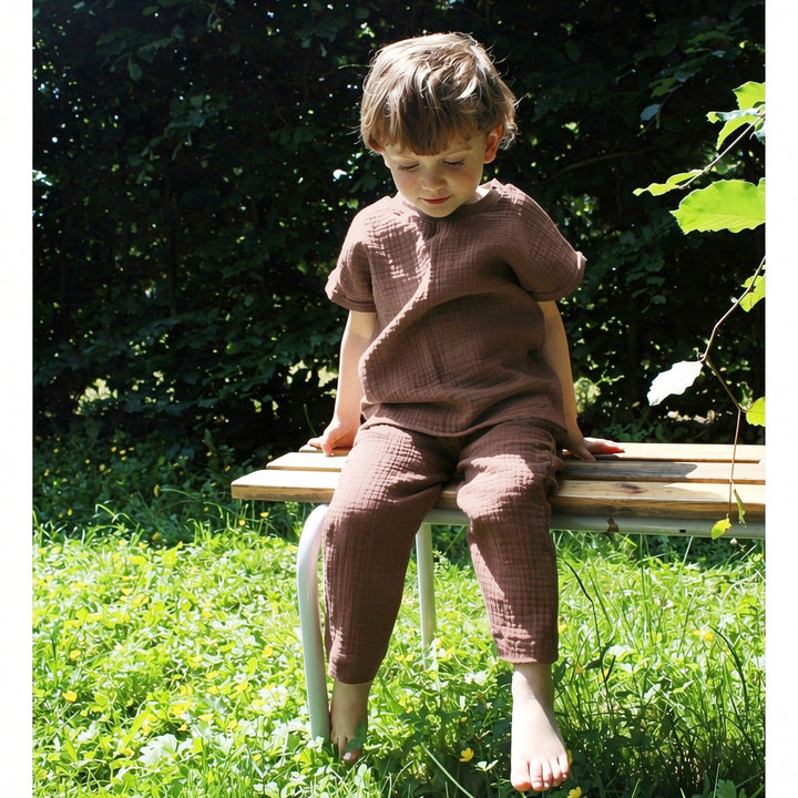 Muslin Summer Pants - Old Mauve 4 - 6 Years