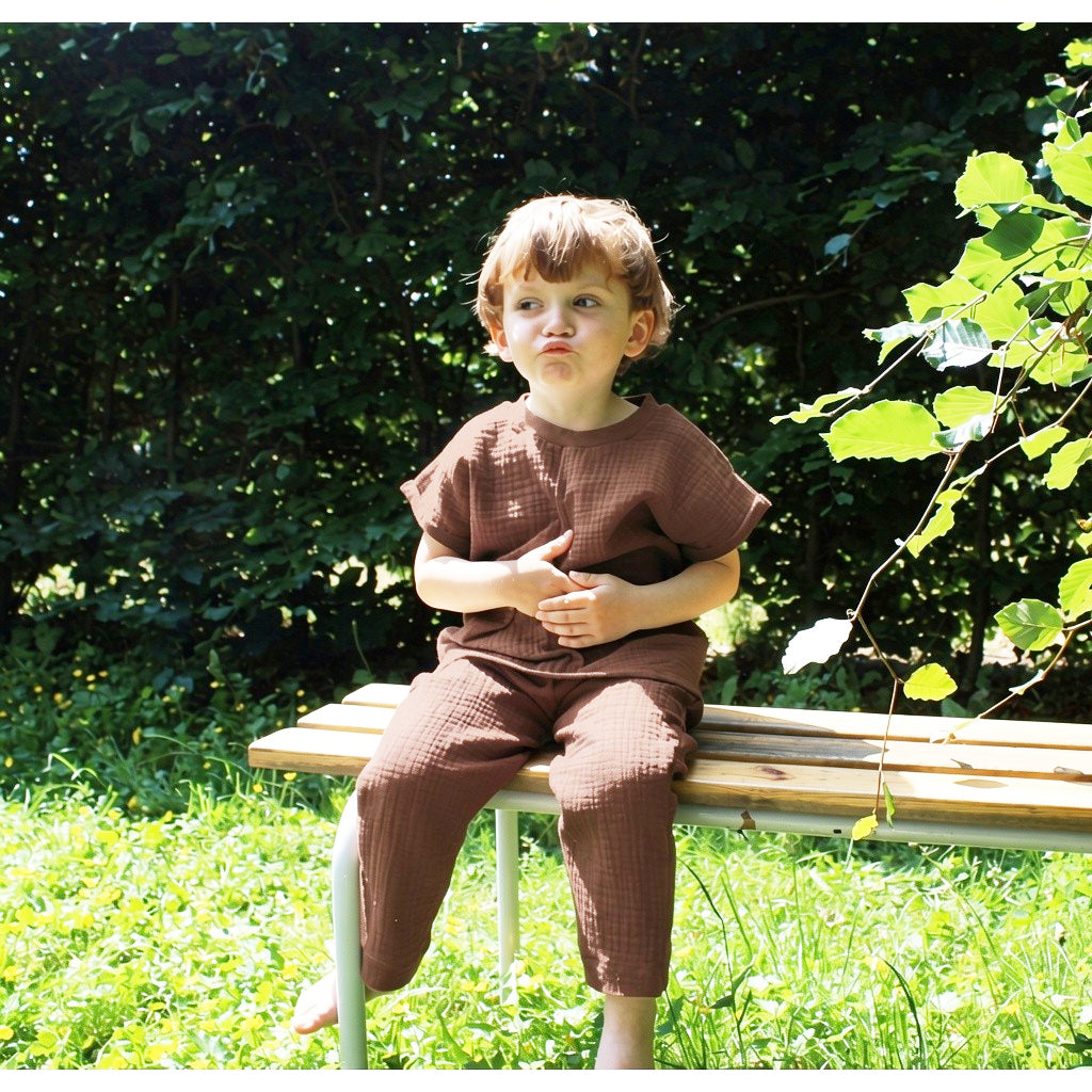 Muslin Summer Pants - Old Mauve 4 - 6 Years