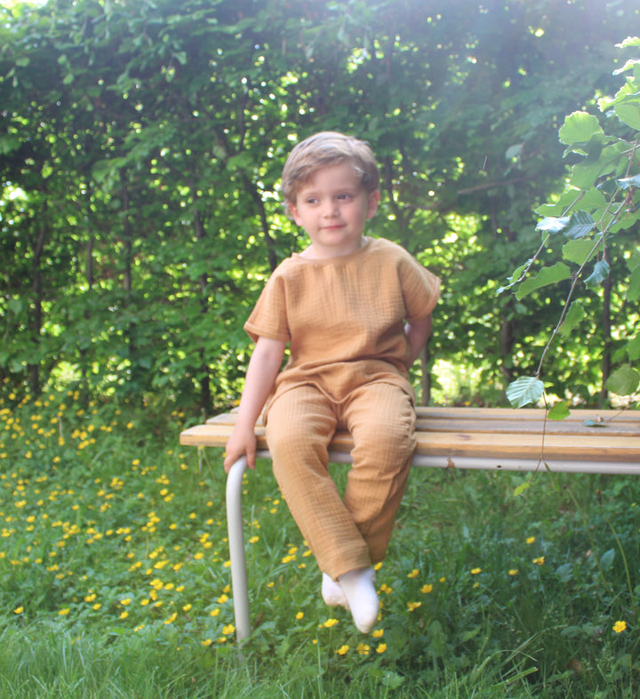 Muslin Summer Pants - Camel 4 - 6 Years