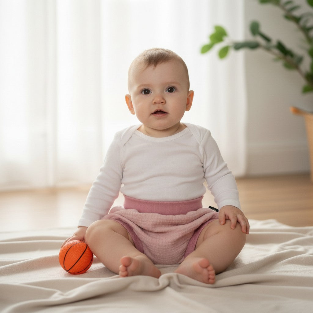 Muslin Pump shorts - Pink 0 - 1 Year
