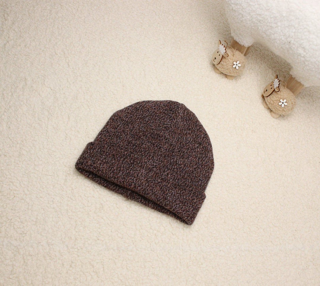 Knit Merino beanie - Brown - AnnaKarinna