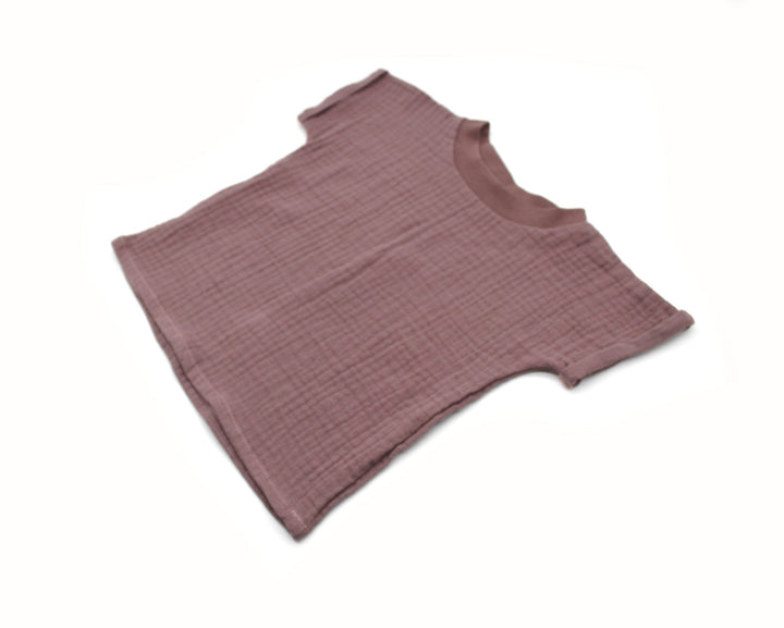 Muslin summer T-shirt - Old Mauve - AnnaKarinna