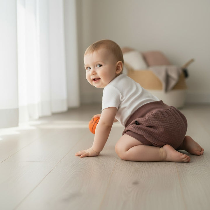 Muslin Pump shorts - Old Mauve 0 - 1 Year
