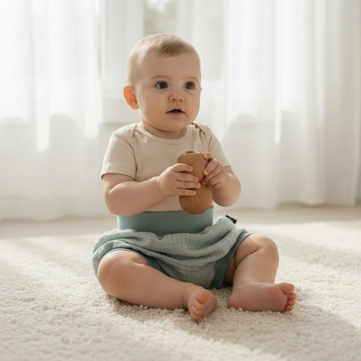 Muslin Pump shorts - Sea Green 0 - 1 Year