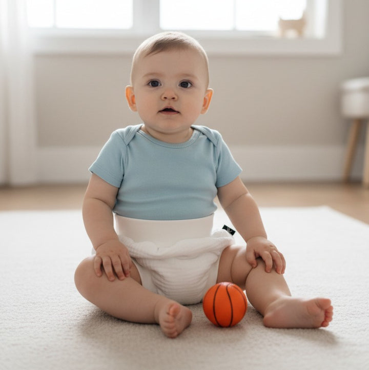 Muslin Pump shorts - White 0 - 1 Year