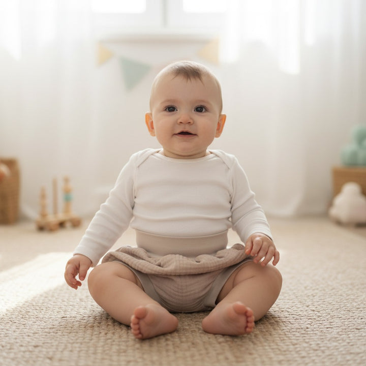 Muslin Pump shorts - Beige 0 - 1 Year