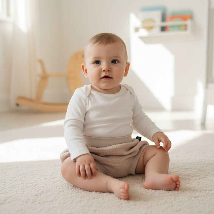 Muslin Pump shorts - Beige 0 - 1 Year