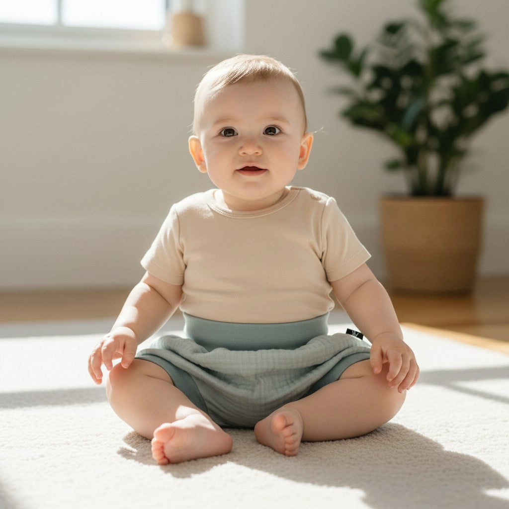 Muslin Pump shorts - Sea Green 0 - 1 Year