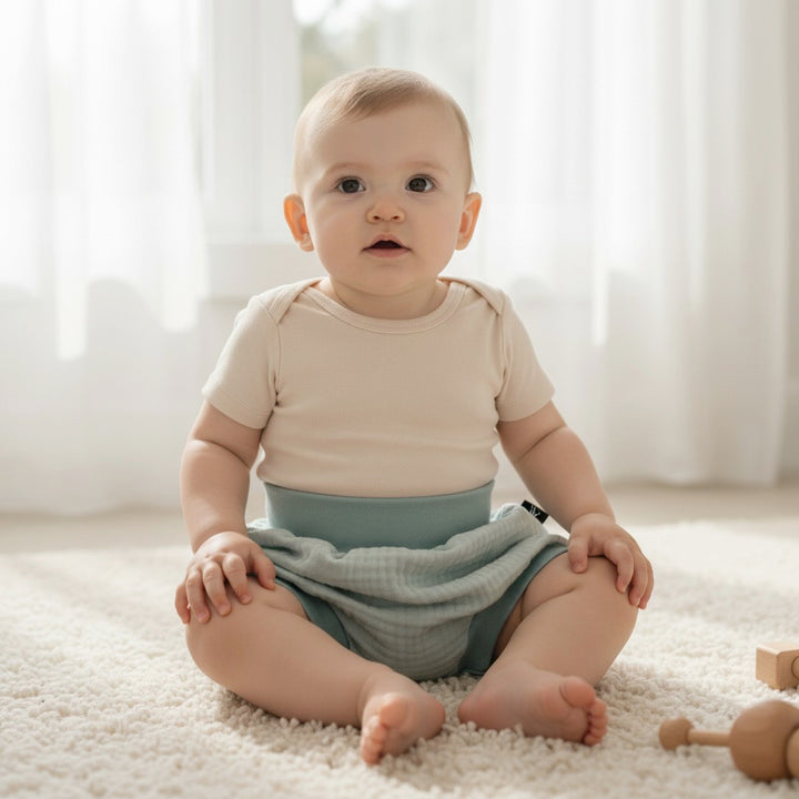 Muslin Pump shorts - Sea Green 0 - 1 Year