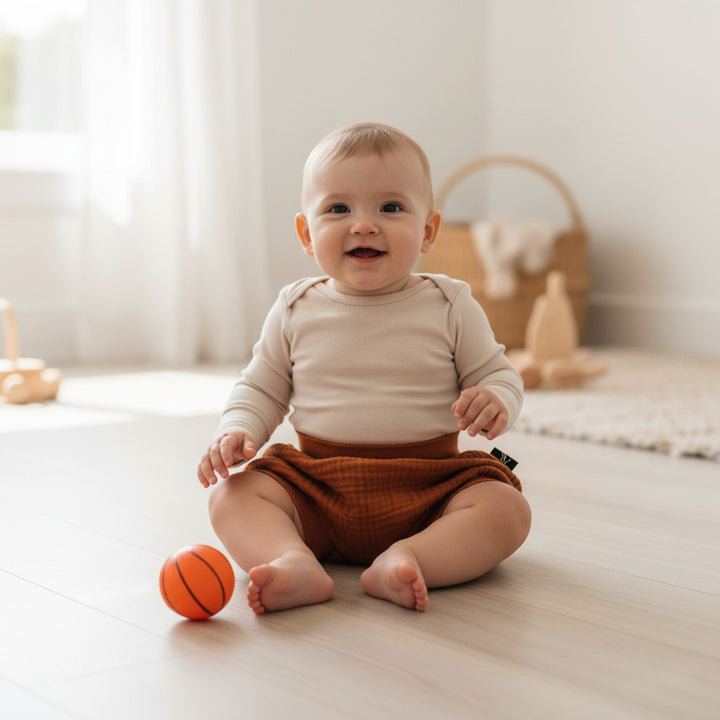 Muslin Pump shorts - Cognac 0 - 1 Year