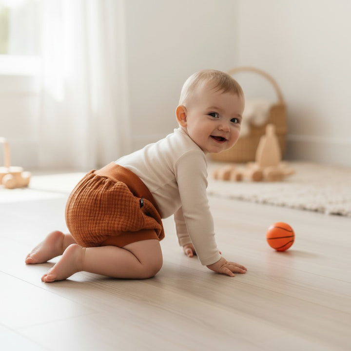 Muslin Pump shorts - Cognac 0 - 1 Year