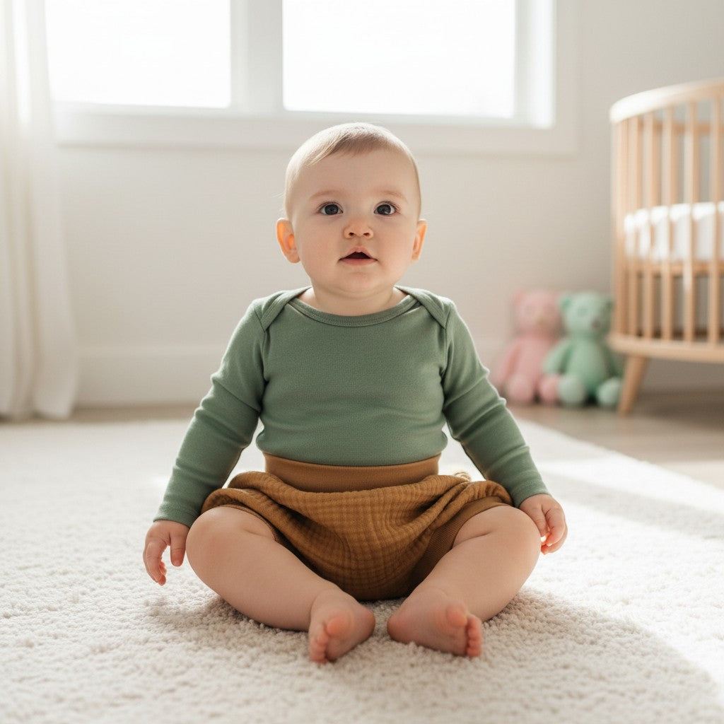 Muslin Pump shorts - Camel 0 - 1 Year