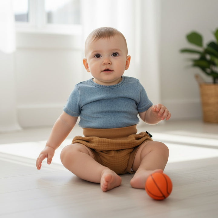 Muslin Pump shorts - Camel 0 - 1 Year