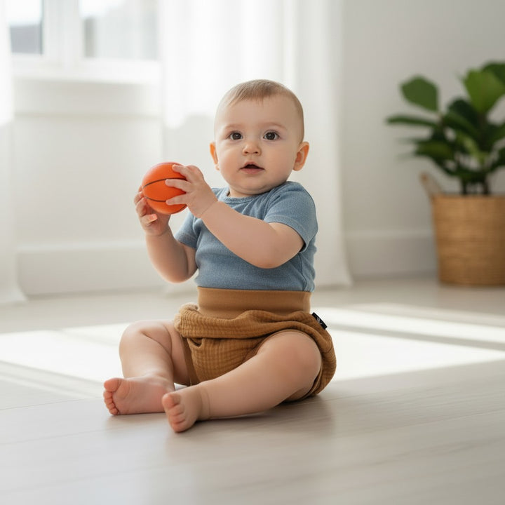 Muslin Pump shorts - Camel 0 - 1 Year