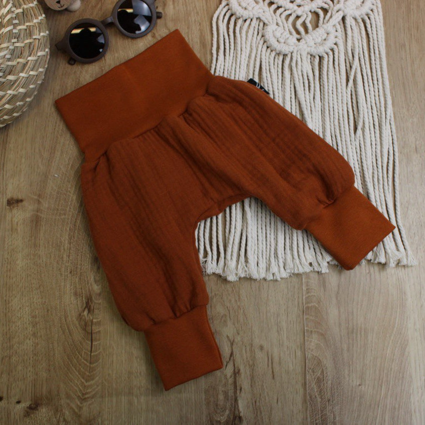 Muslin Baggy Pants - Cognac NB
