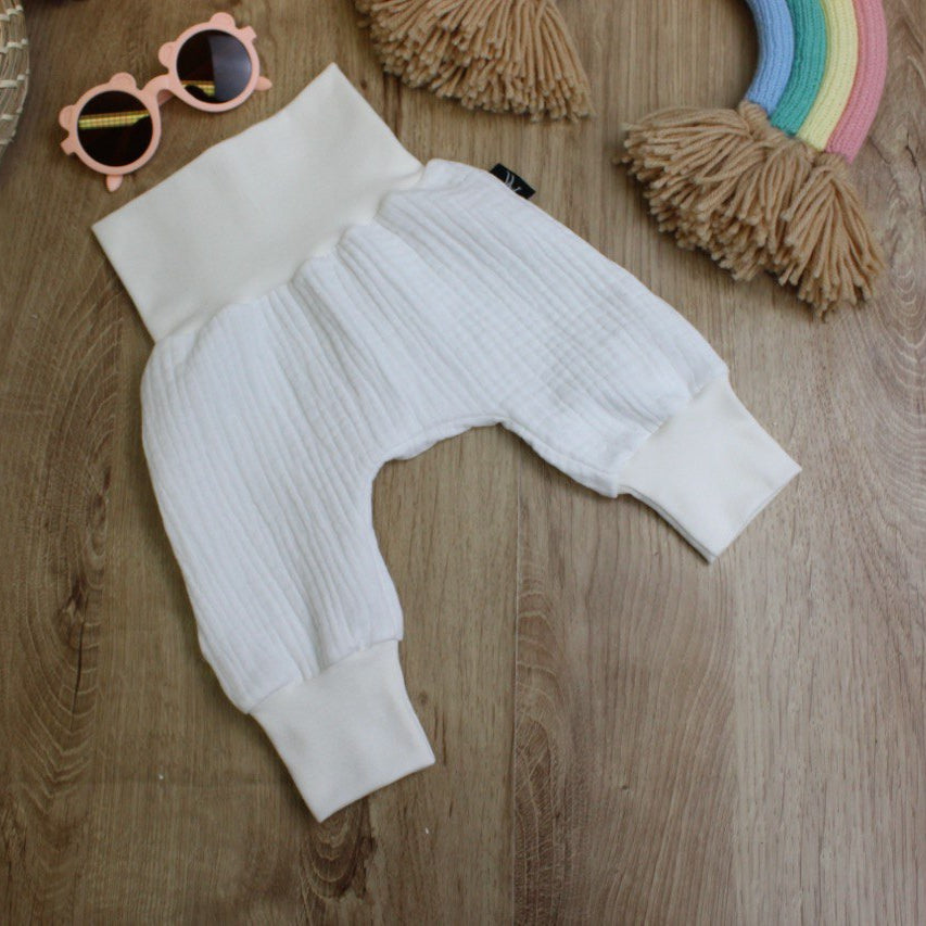 Muslin Baggy Pants - White NB