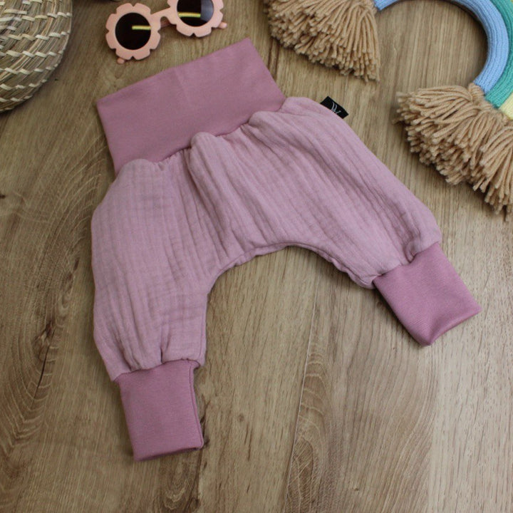 Muslin Baggy Pants - Pink NB