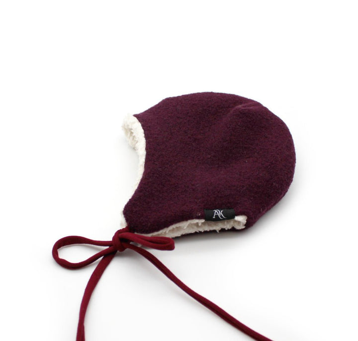 100 % Italian Wool hat - Bordeaux - AnnaKarinna