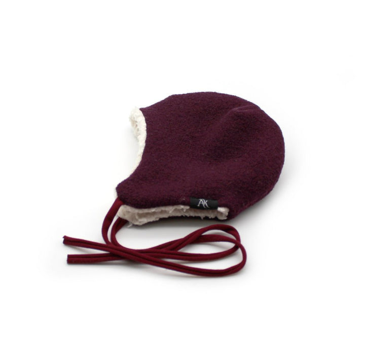 100 % Italian Wool hat - Bordeaux - AnnaKarinna