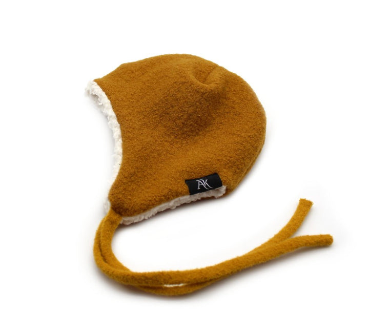 100 % Italian Wool hat - Yellow - AnnaKarinna