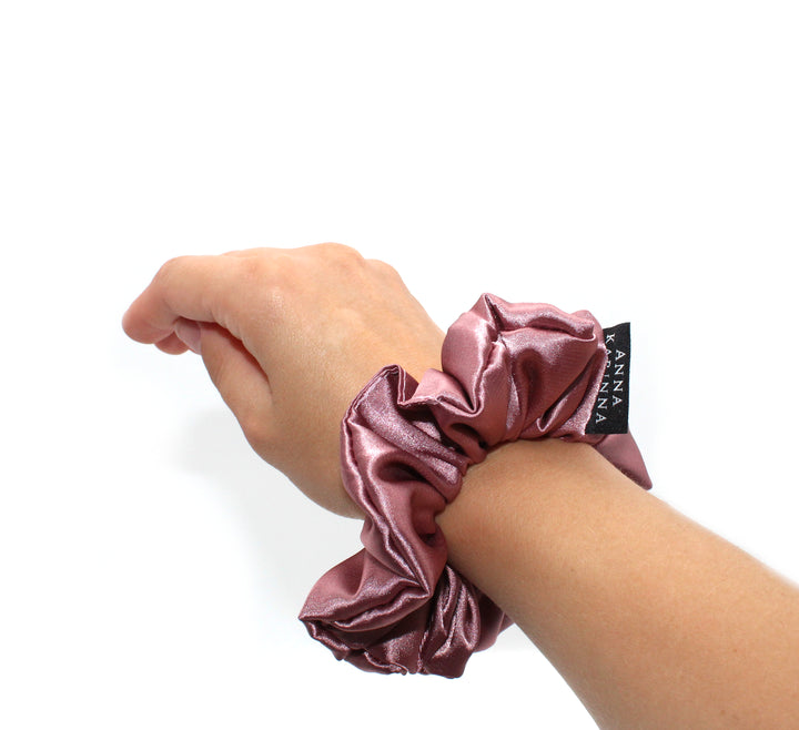 Satin XL Clay Pink scrunchie