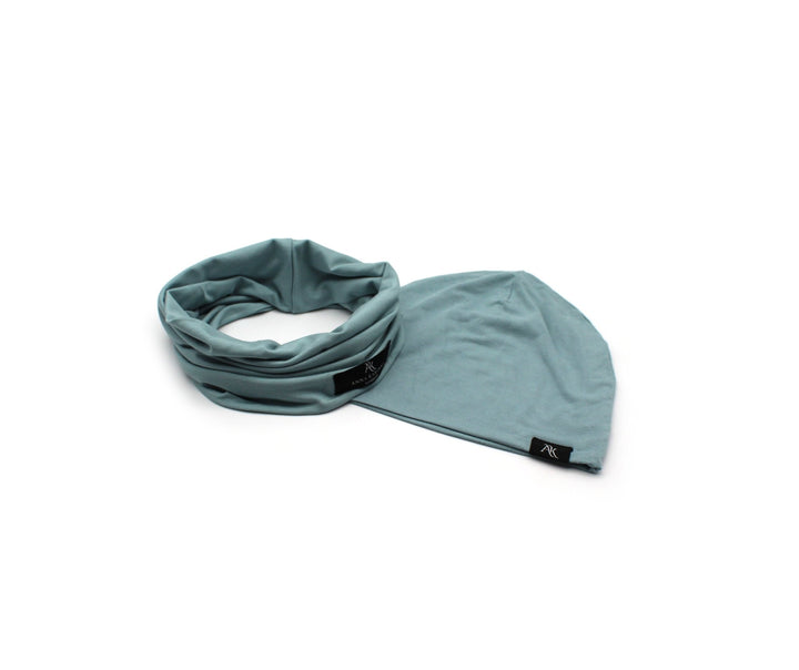 Bamboo Baby Loop and Hat Set Sea Green Color - AnnaKarinna