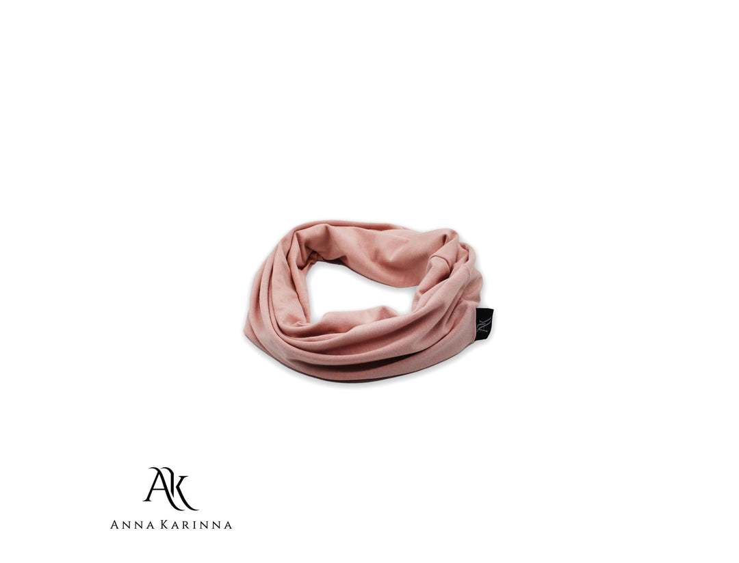 Bamboo Light Pink Tube Scarf - One Layer - AnnaKarinna