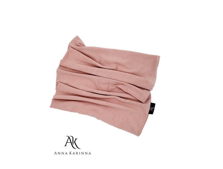 Bamboo Light Pink Tube Scarf - One Layer - AnnaKarinna