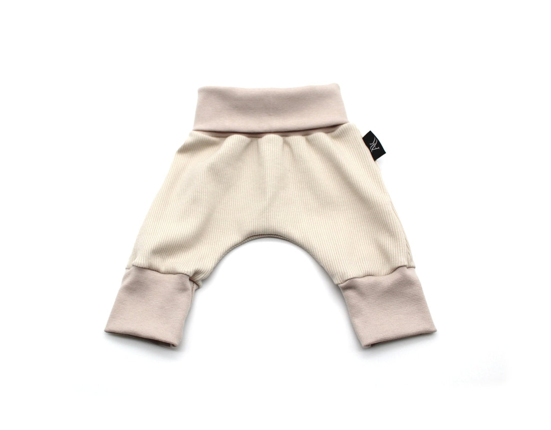 Beige Baggy Rib Cotton Pants 0 - 1 Year - AnnaKarinna