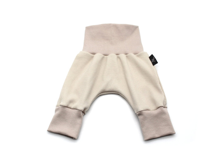 Beige Baggy Rib Cotton Pants 0 - 1 Year - AnnaKarinna