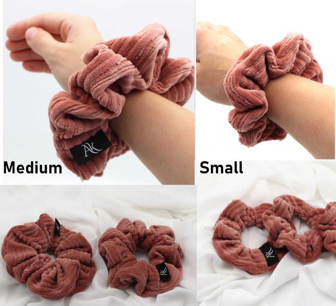 Beige Rib cotton Scrunchie - AnnaKarinna