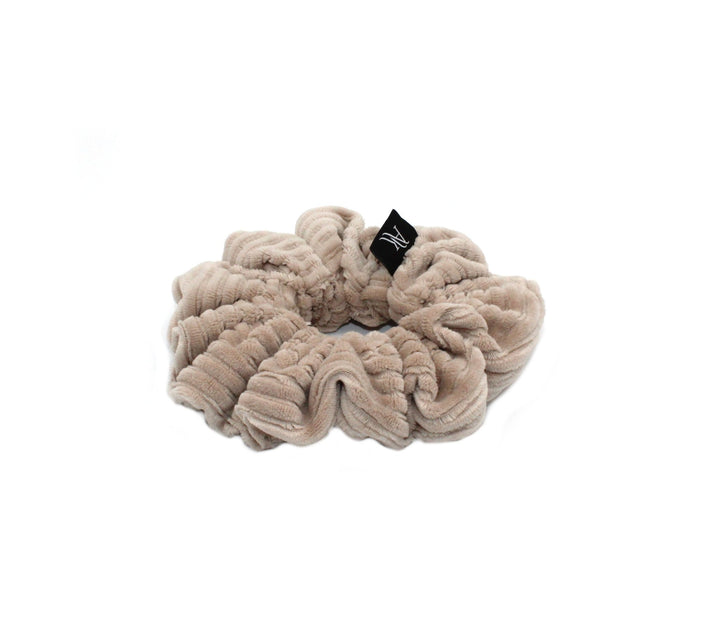 Beige Rib cotton Scrunchie - AnnaKarinna