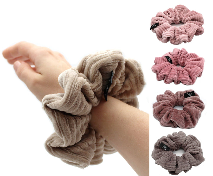 Beige Rib cotton Scrunchie - AnnaKarinna