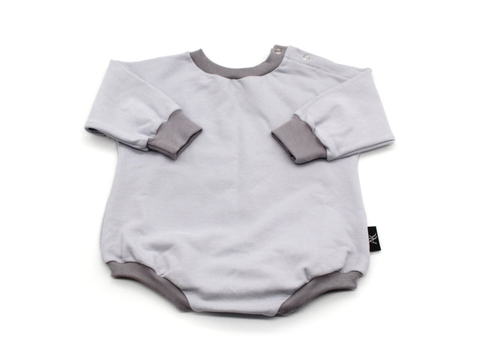 Bio GOTS cotton baby Romper - Gray 0 - 1 Year - AnnaKarinna