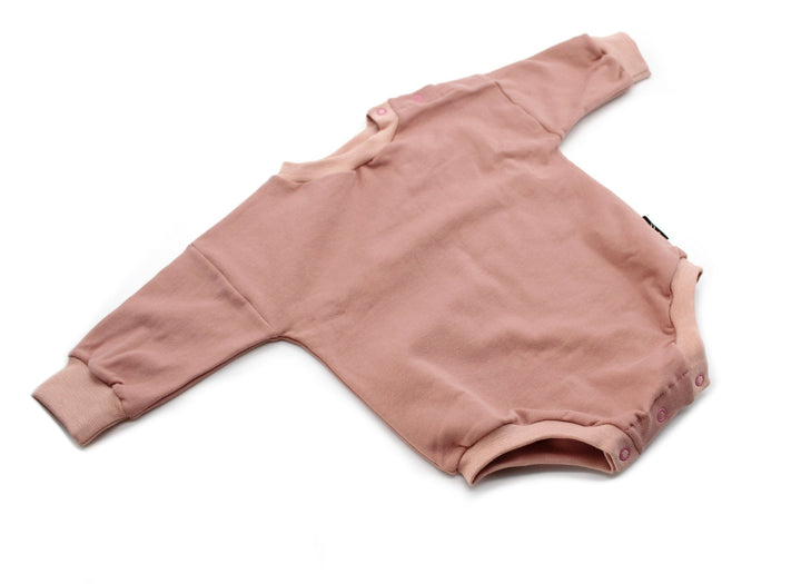 Bio GOTS cotton baby Romper - Old Pink NB - AnnaKarinna