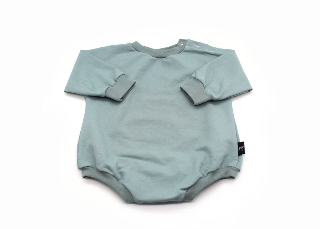 Bio GOTS cotton baby Romper - Sea Green 0 - 1 Year - AnnaKarinna