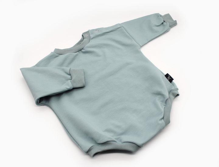 Bio GOTS cotton baby Romper - Sea Green 0 - 1 Year - AnnaKarinna