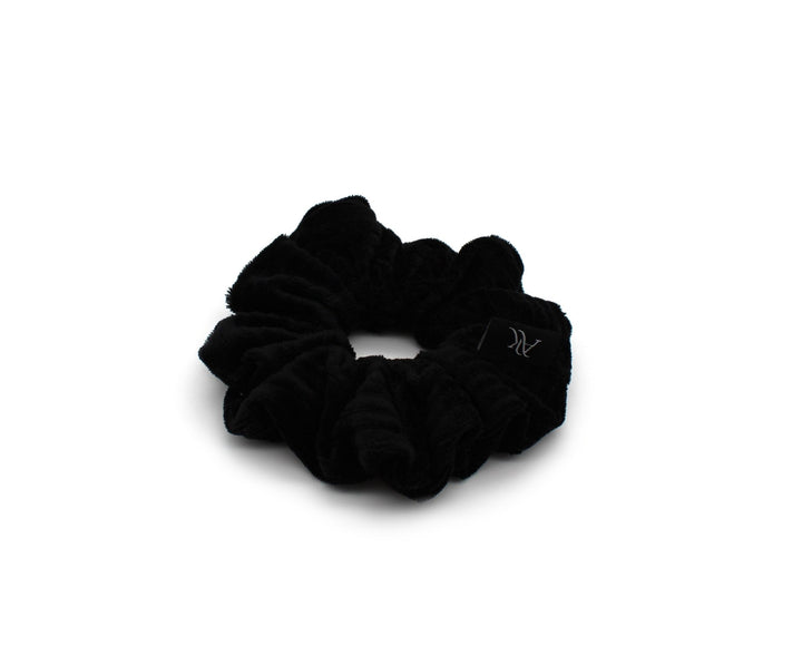 Black Rib cotton Scrunchie - AnnaKarinna